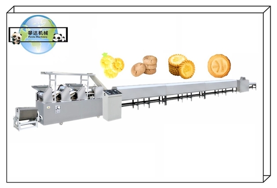 4 In 1 Biscuit Production Line Fully Automatic Biscuit Line For Hard Soft Sandwich Chocolate Coating Biscuit 500KG/H